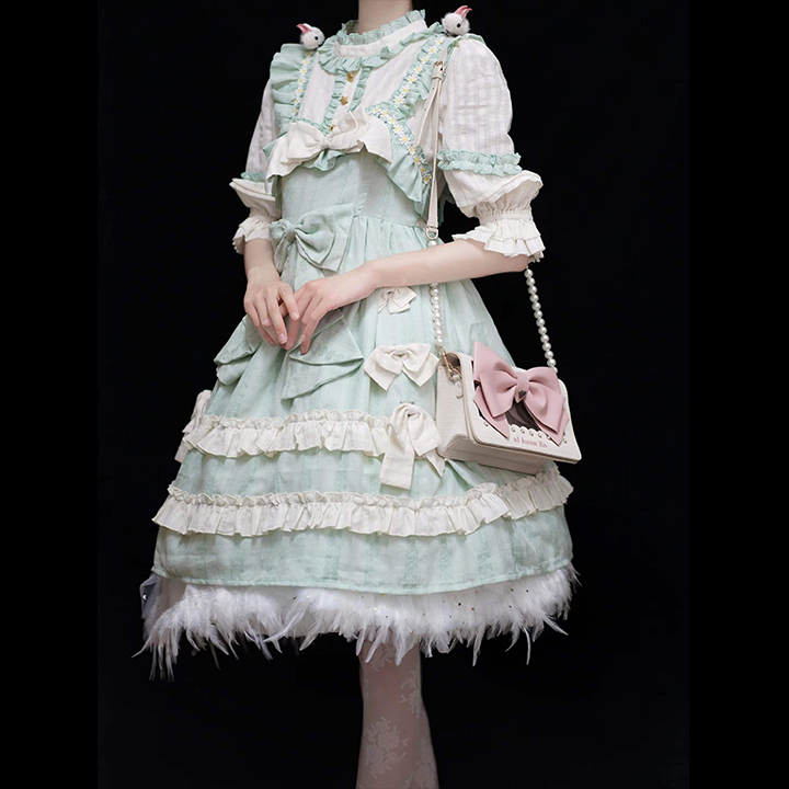 OP Dress♥Ready to Ship♥Rabbits Plant Flowers♥ Cotton Lolita Dress
