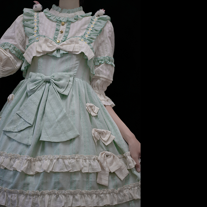 OP Dress♥Ready to Ship♥Rabbits Plant Flowers♥ Cotton Lolita Dress