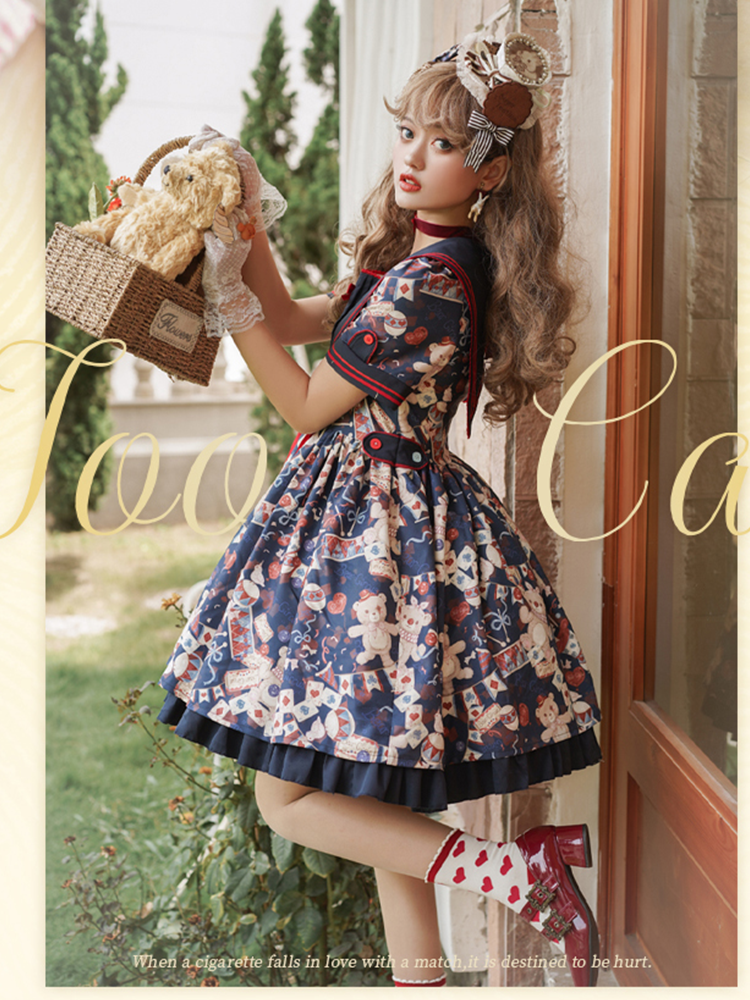 OP♥Ready to Ship♥Bear Circus♥Sweet Lolita Dress