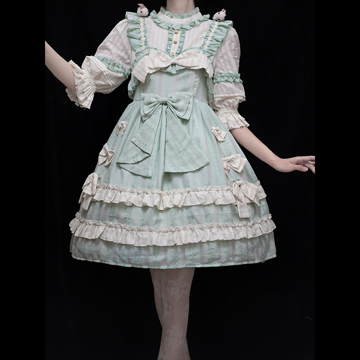 OP Dress♥Ready to Ship♥Rabbits Plant Flowers♥ Cotton Lolita Dress