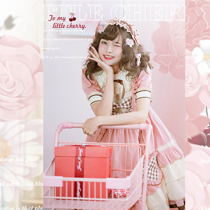 OP ♥Ready to Ship♥ To My Little Cherry ♥ Sweet Lolita Long Sleeve Dress