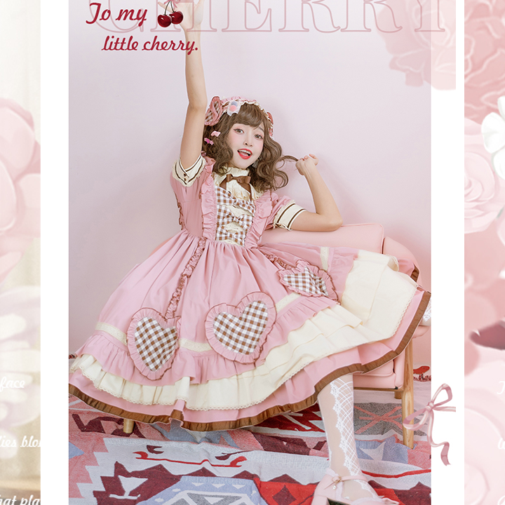 OP ♥Ready to Ship♥ To My Little Cherry ♥ Sweet Lolita Long Sleeve Dress