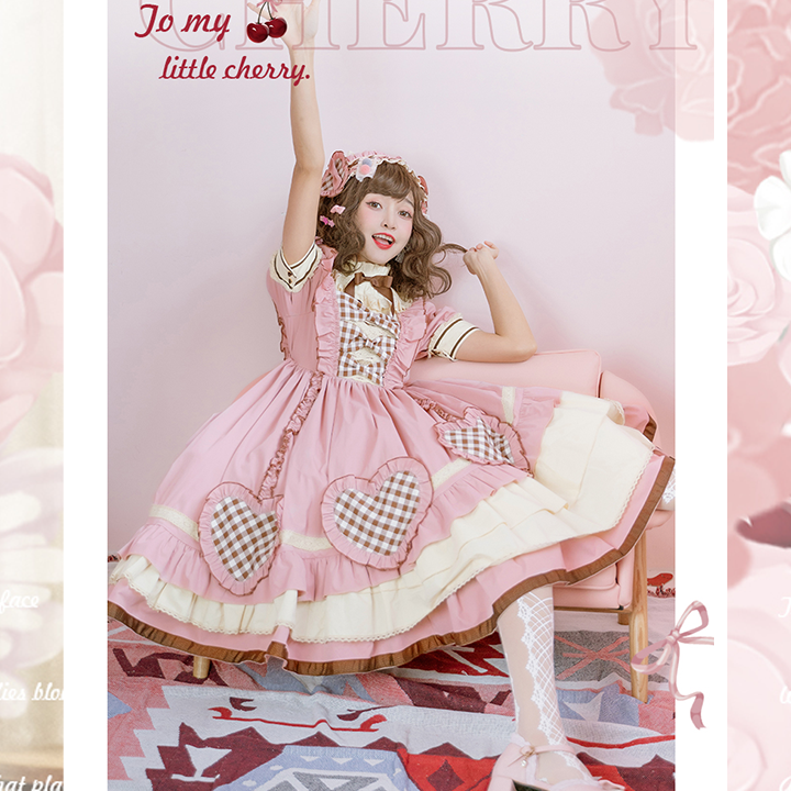 OP ♥Ready to Ship♥  To My Little Cherry ♥  Sweet Lolita Long Sleeve Dress