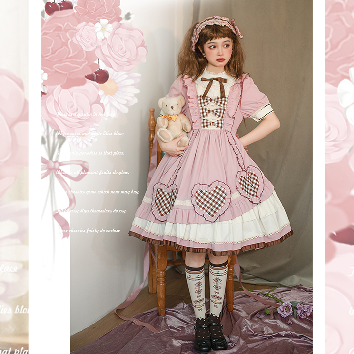 OP ♥Ready to Ship♥ To My Little Cherry ♥ Sweet Lolita Long Sleeve Dress