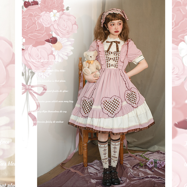 OP ♥Ready to Ship♥  To My Little Cherry ♥  Sweet Lolita Long Sleeve Dress