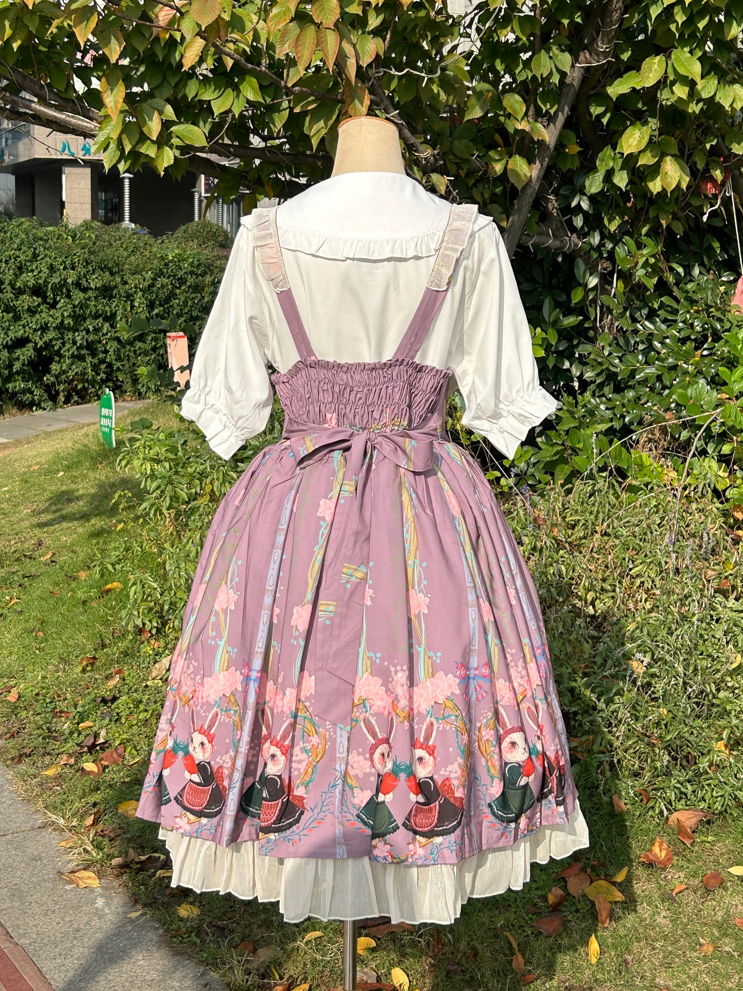 OP&JSK Dress♥Ready to Ship♥ Picnic Bunny ♥Sweet Lolita Dress
