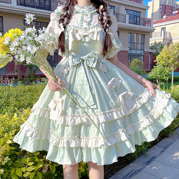 OP Dress♥Ready to Ship♥Rabbits Plant Flowers♥ Cotton Lolita Dress