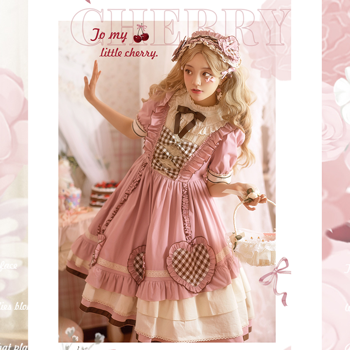 OP ♥Ready to Ship♥ To My Little Cherry ♥ Sweet Lolita Long Sleeve Dress