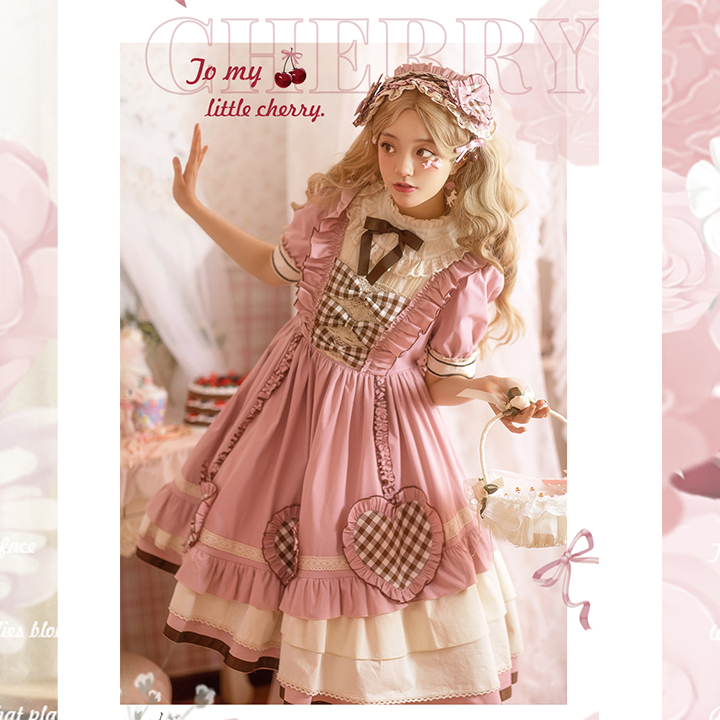 OP ♥Ready to Ship♥  To My Little Cherry ♥  Sweet Lolita Long Sleeve Dress