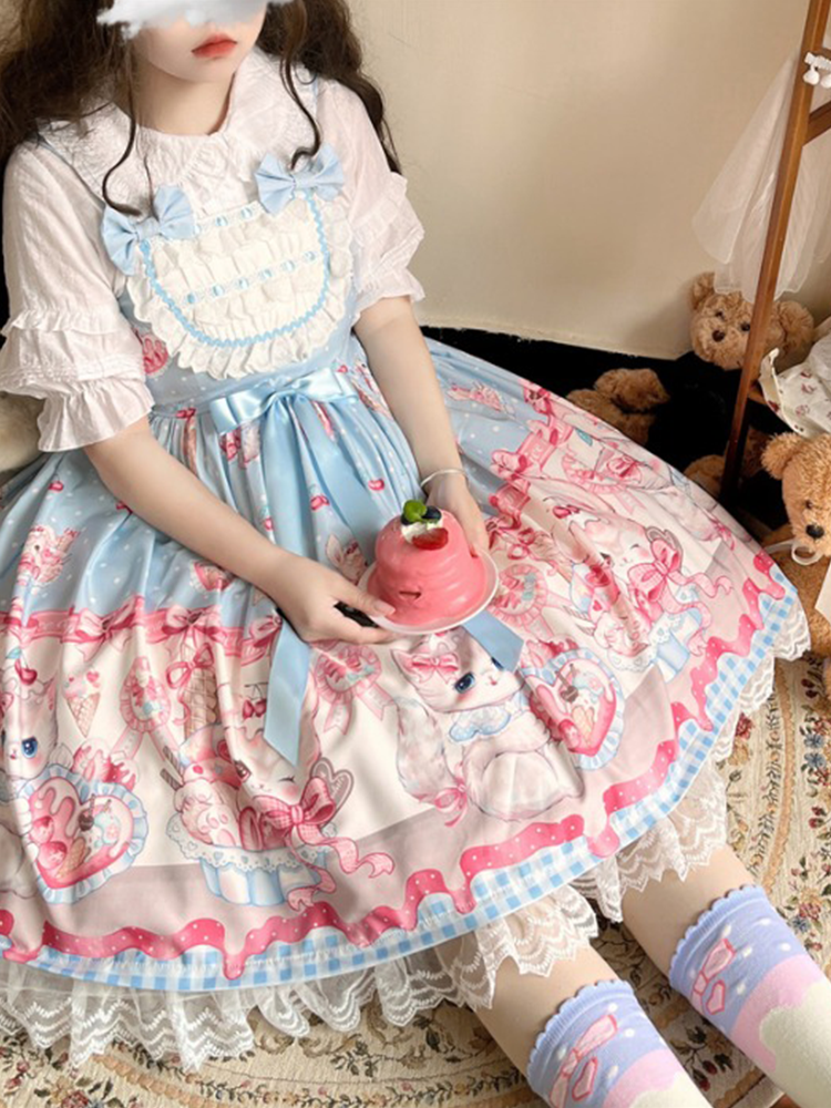 JSK DressReady to ShipMilk Ice-cream Sweet Lolita Dress nbsama JSK DressReady to ShipMilk Ice-cream Sweet Lolita Dress nbsama