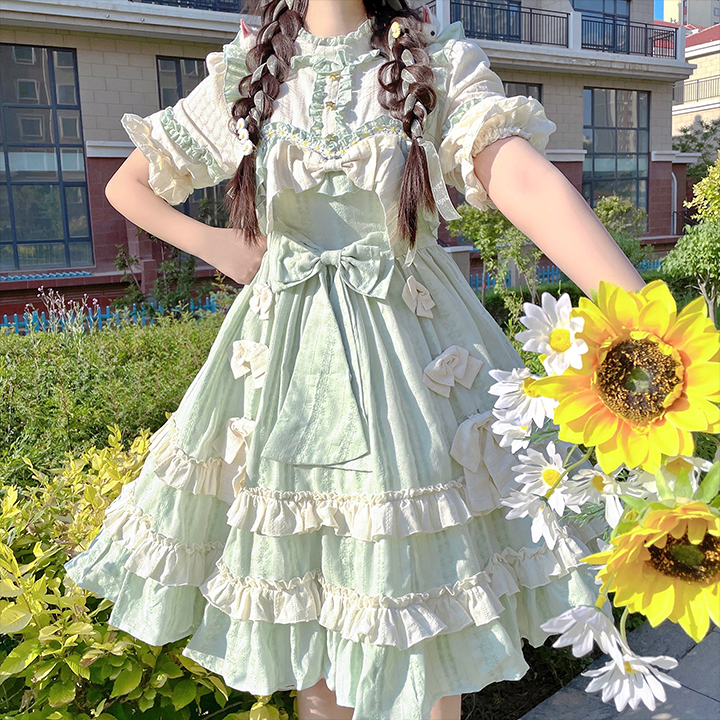 OP Dress♥Ready to Ship♥Rabbits Plant Flowers♥ Cotton Lolita Dress