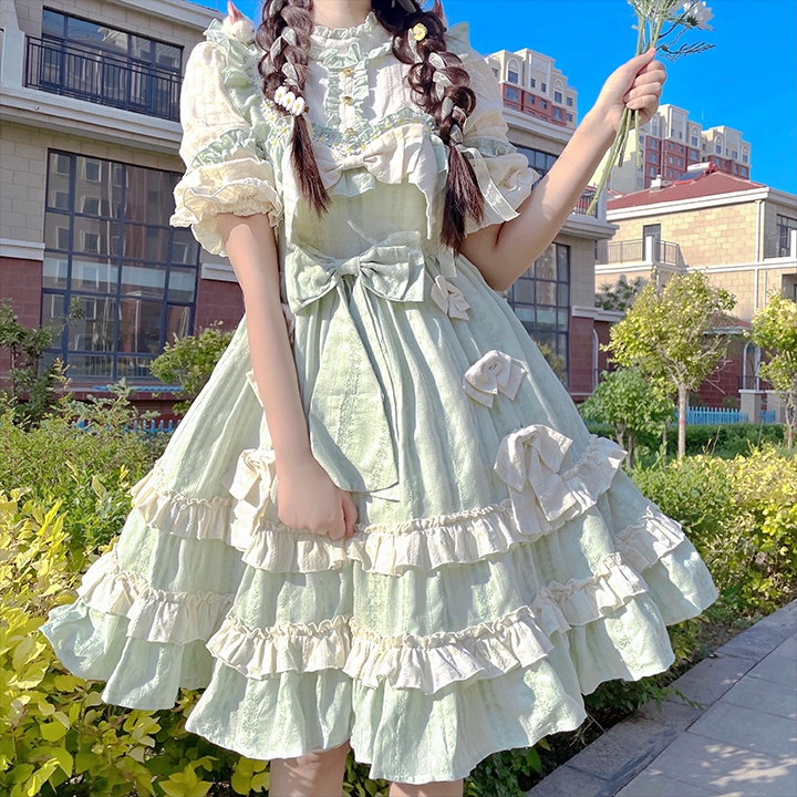 OP Dress♥Ready to Ship♥Rabbits Plant Flowers♥ Cotton Lolita Dress