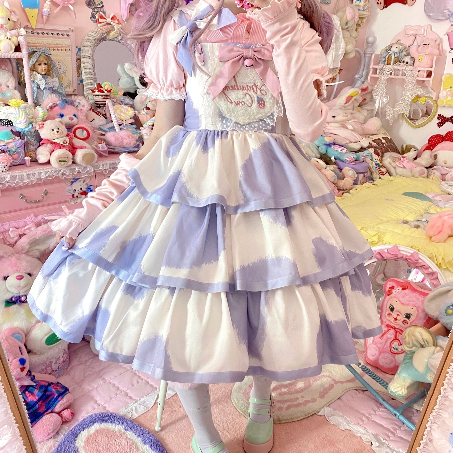 JSK Dress♥Pre-order 3 weeks♥ Strawberry Cow♥Sweet Lolita Dress