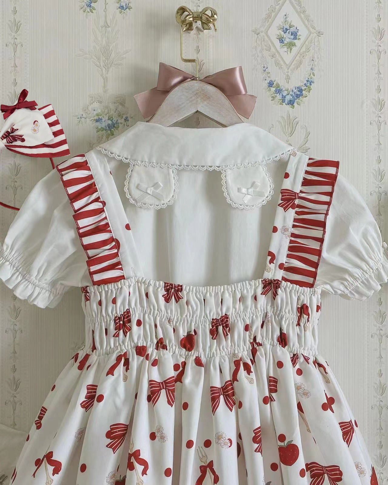 OP & Apron Set♥ Ready to Ship ♥Strawberry Mannor♥Sweet Lolita Dress