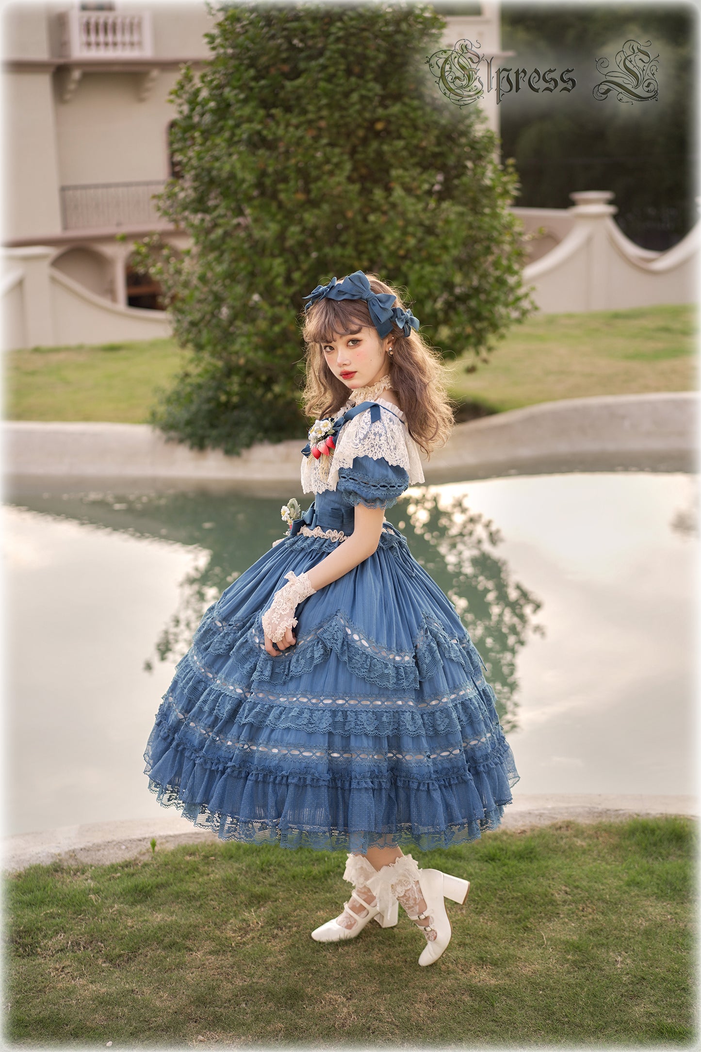 OP Dress Full Set♥Pre-order 3 months♥ Xingxiang Blue Color ♥Sweet Lolita Dress