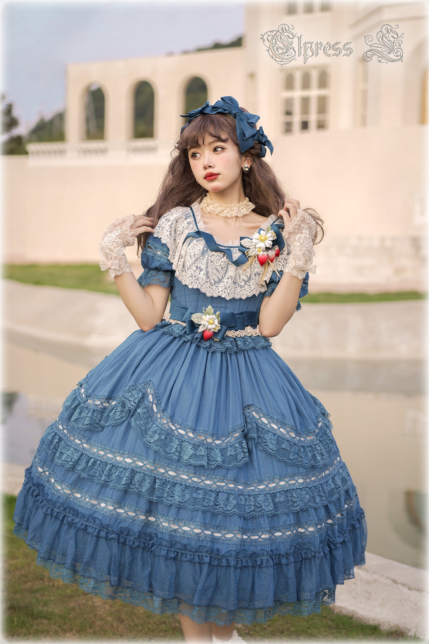 OP Dress Full Set♥Pre-order 3 months♥ Xingxiang Blue Color ♥Sweet Lolita Dress