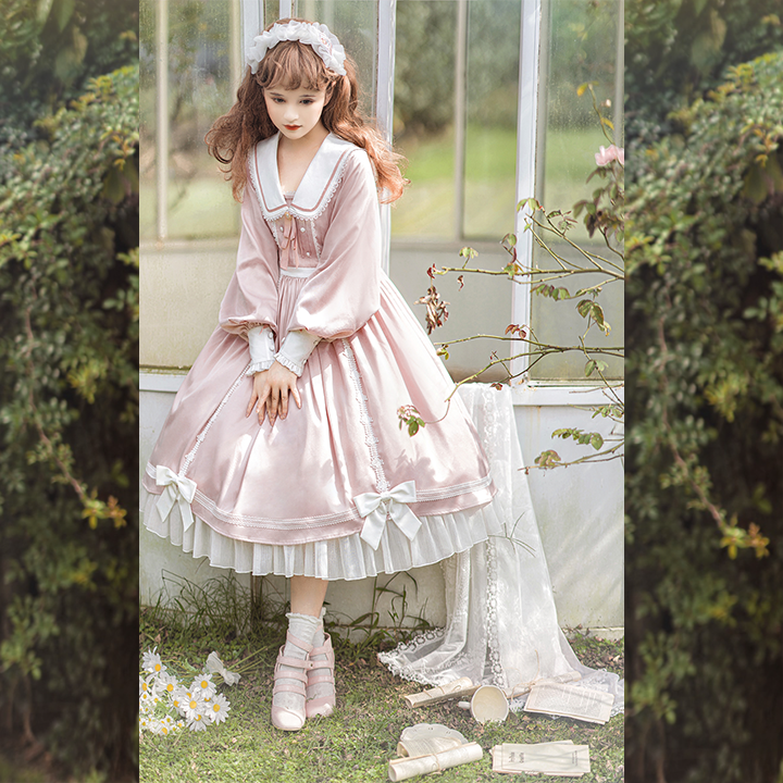 OP Dress♥Ready to Ship♥ Pink Sweet Elegant Lolita Dress Long Sleeve