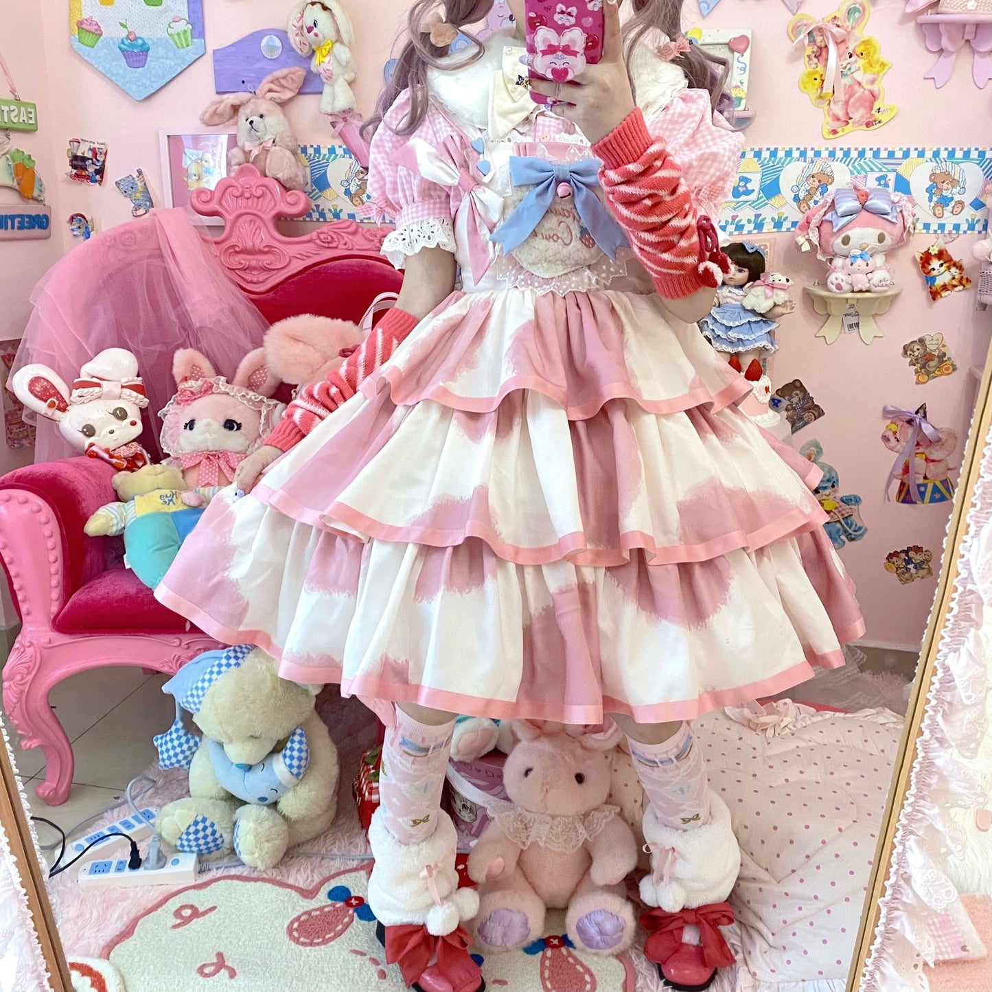 JSK Dress♥Pre-order 3 weeks♥ Strawberry Cow♥Sweet Lolita Dress
