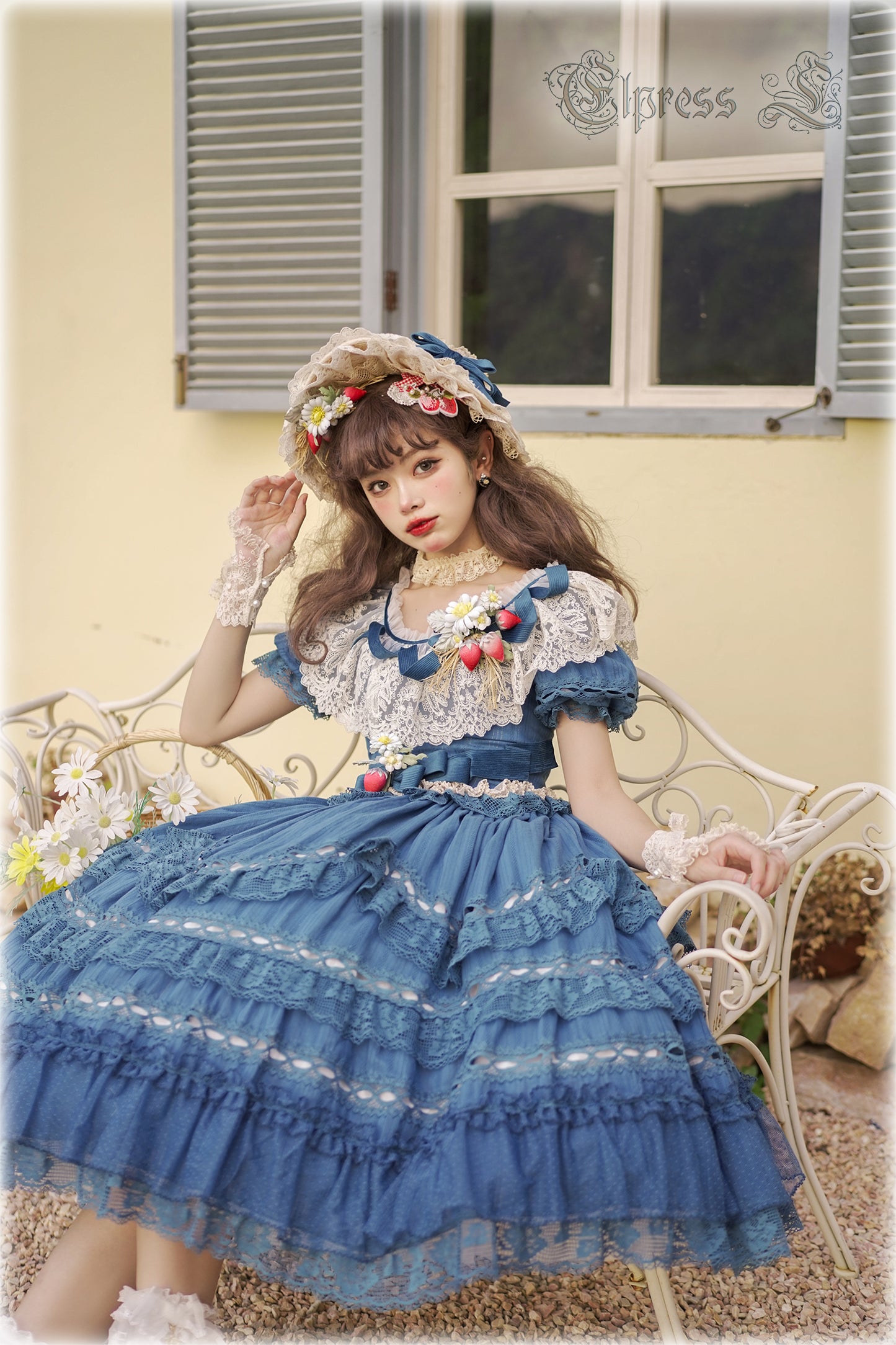 OP Dress Full Set♥Pre-order 3 months♥ Xingxiang Blue Color ♥Sweet Lolita Dress