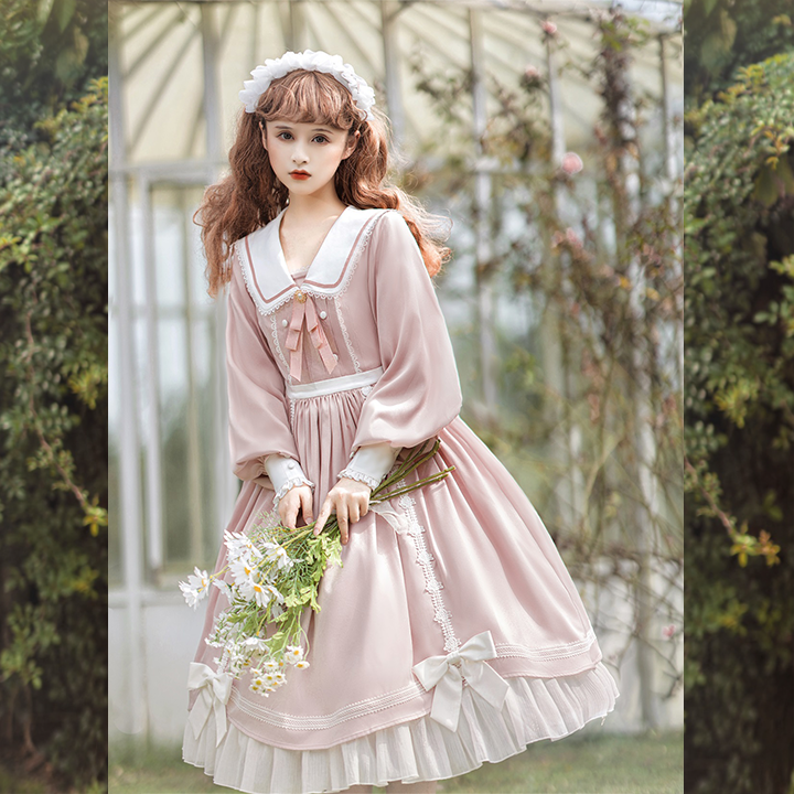 OP Dress♥Ready to Ship♥ Pink Sweet Elegant Lolita Dress Long Sleeve