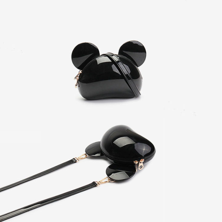 Cute Lolita Micky Mouse Zipper Shoulder Bag