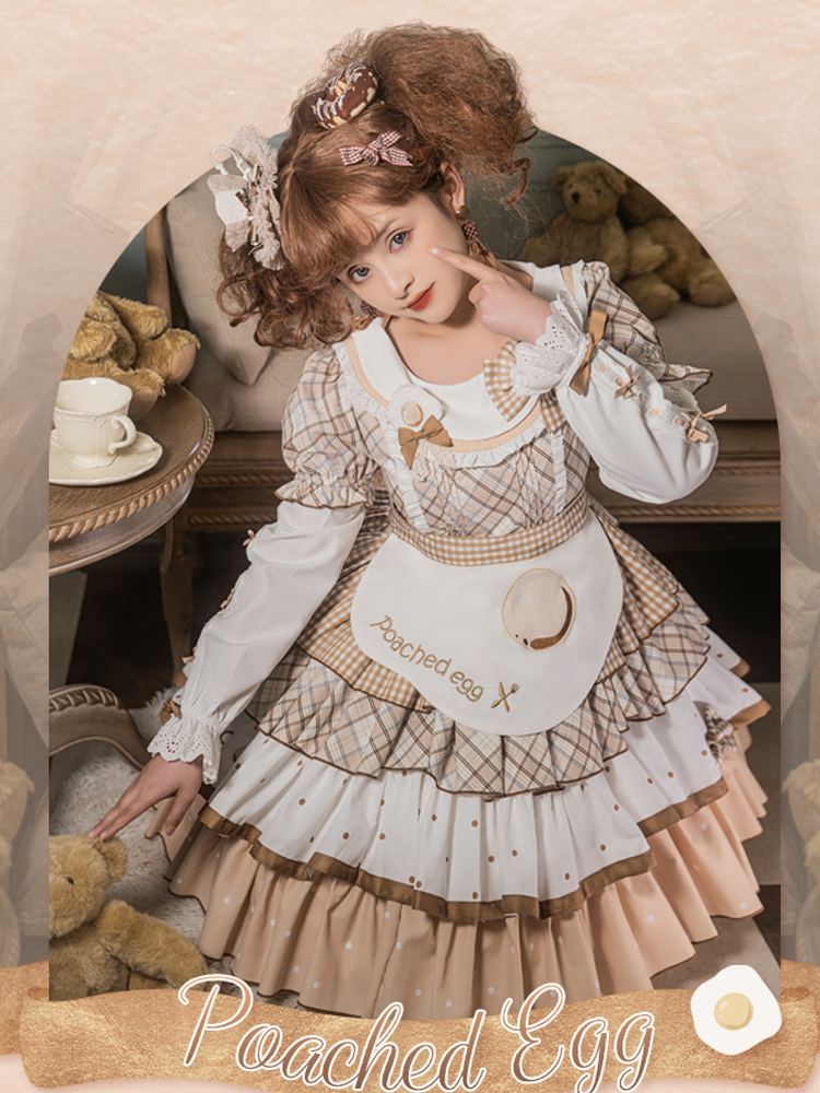 OP Ready to Ship Poached Egg Sweet Lolita Dress