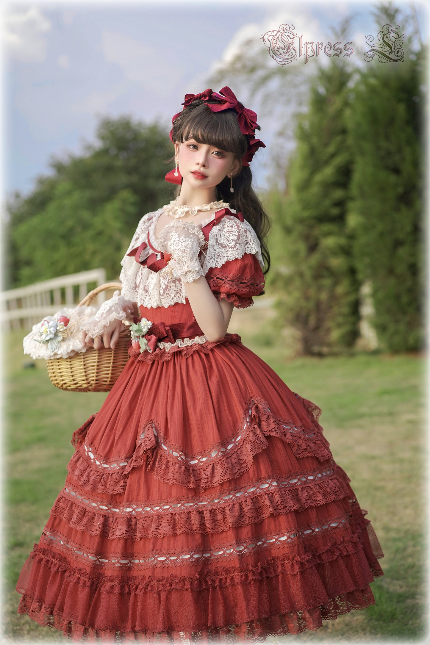 OP Dress Full Set♥Pre-order 3 months♥ Xingxiang Red Color ♥Sweet Lolita Dress