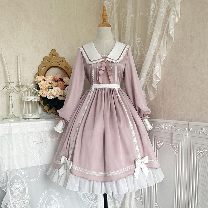 OP Dress♥Ready to Ship♥ Pink Sweet Elegant Lolita Dress Long Sleeve