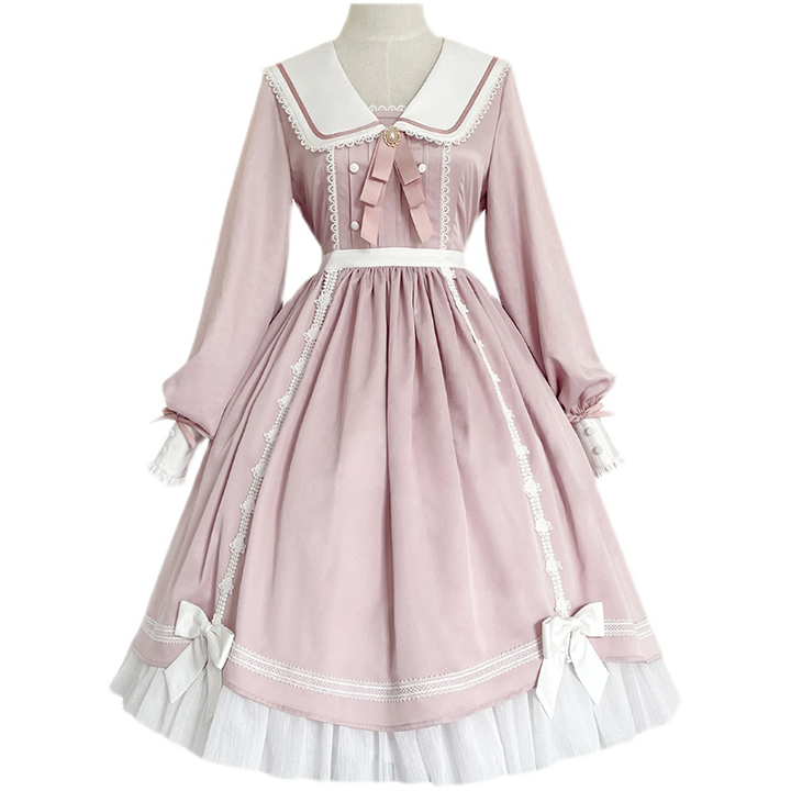 OP Dress♥Ready to Ship♥ Pink Sweet Elegant Lolita Dress Long Sleeve