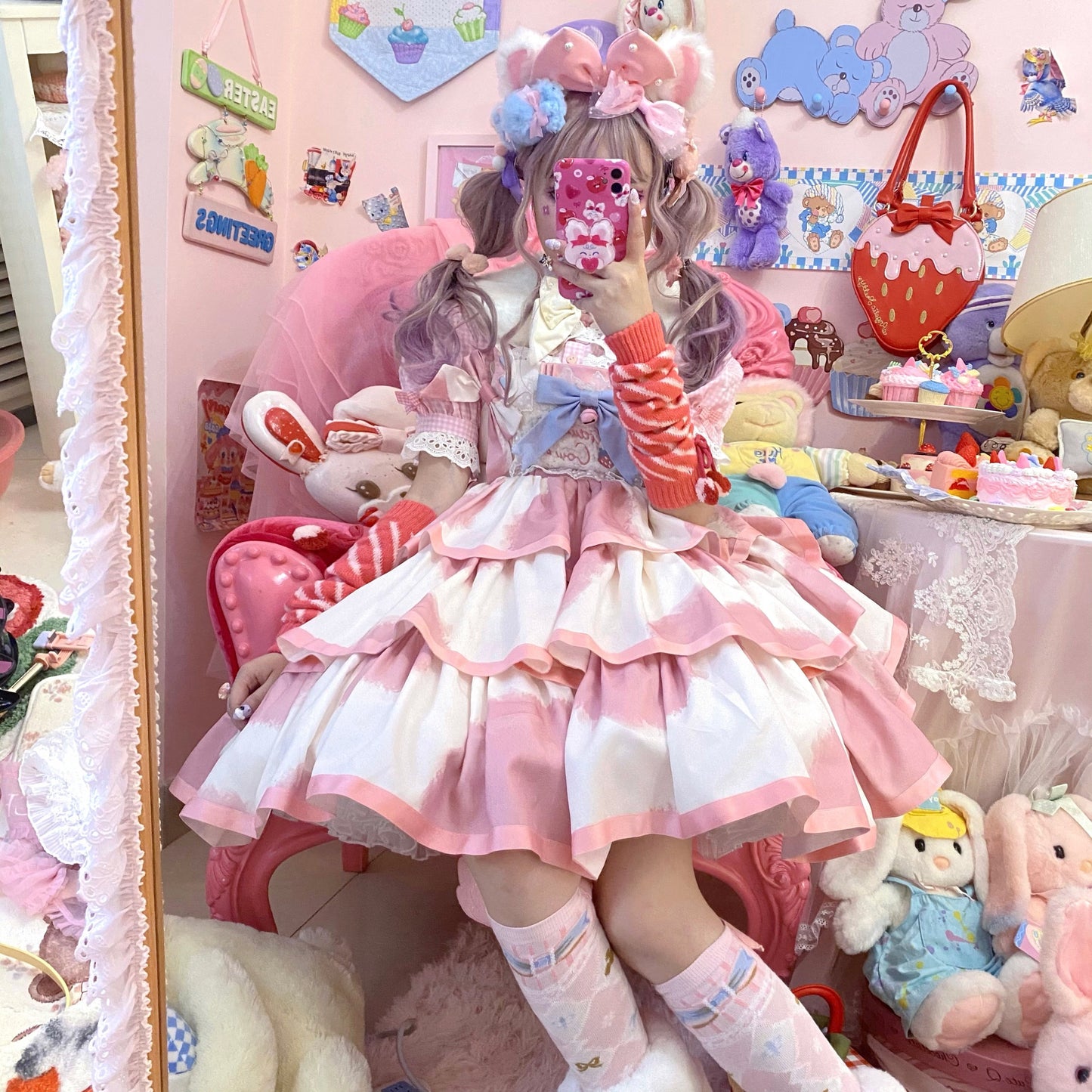 JSK Dress♥Pre-order 3 weeks♥ Strawberry Cow♥Sweet Lolita Dress