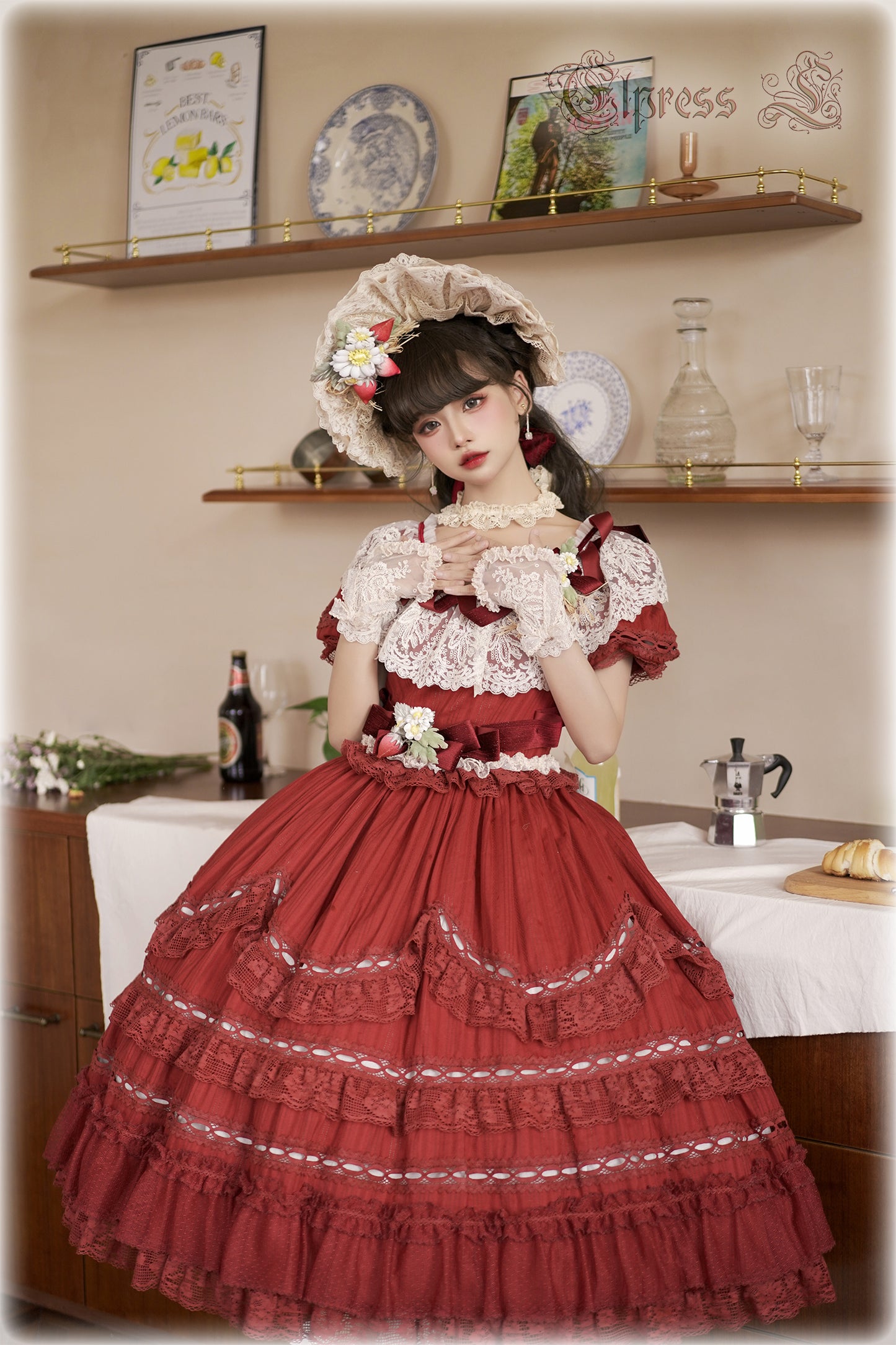 OP Dress Full Set♥Pre-order 3 months♥ Xingxiang Red Color ♥Sweet Lolita Dress