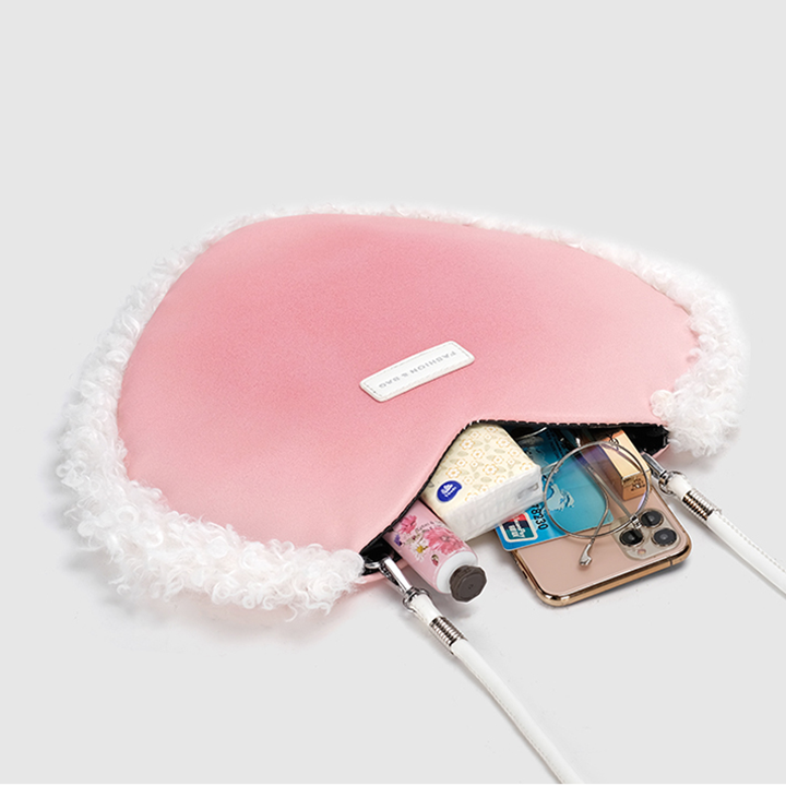 Lolita Pink Heart Shape Crossbody Bag