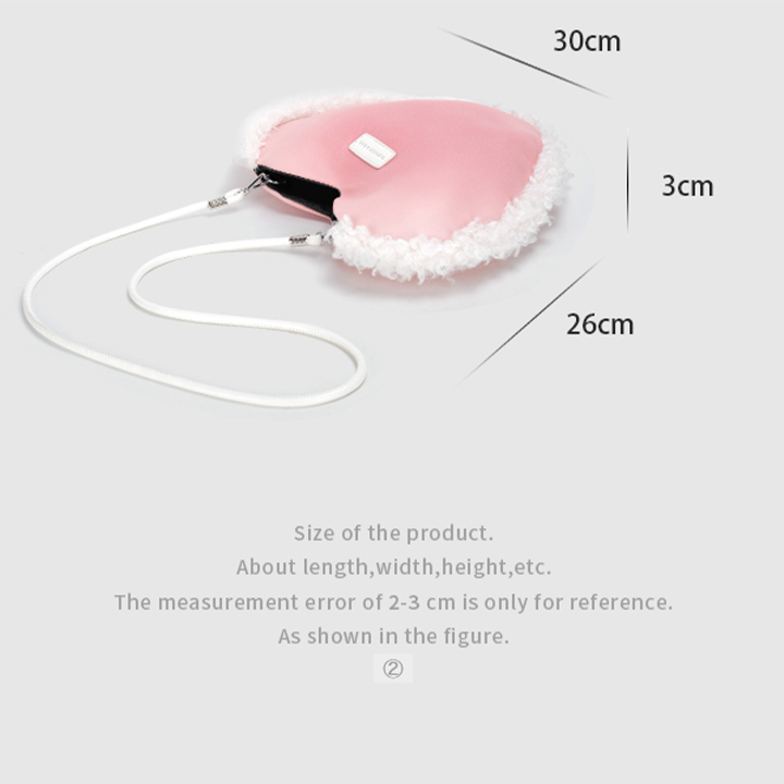 Lolita Pink Heart Shape Crossbody Bag