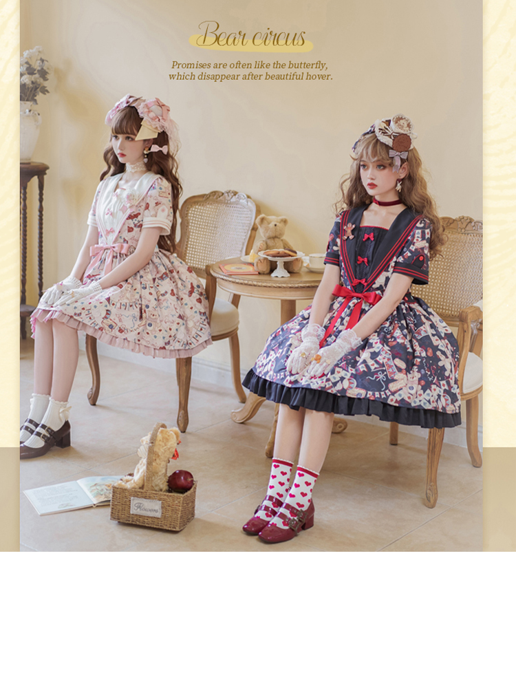 OP♥Ready to Ship♥Bear Circus♥Sweet Lolita Dress