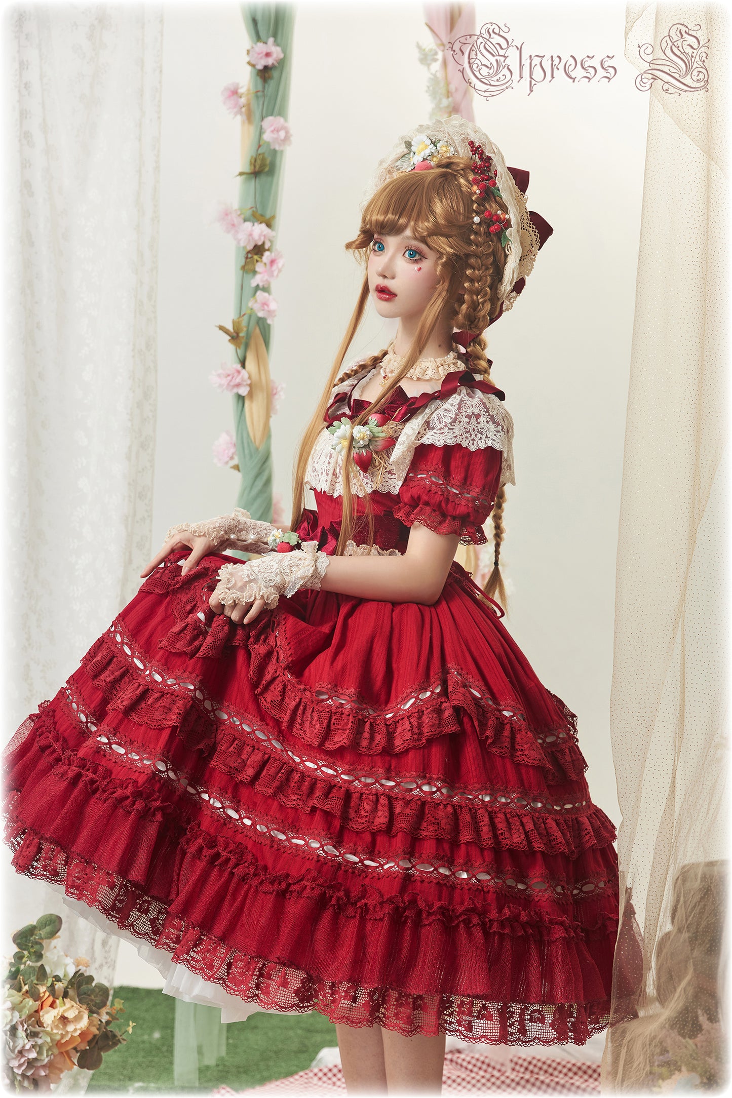 OP Dress Full Set♥Pre-order 3 months♥ Xingxiang Red Color ♥Sweet Lolita Dress