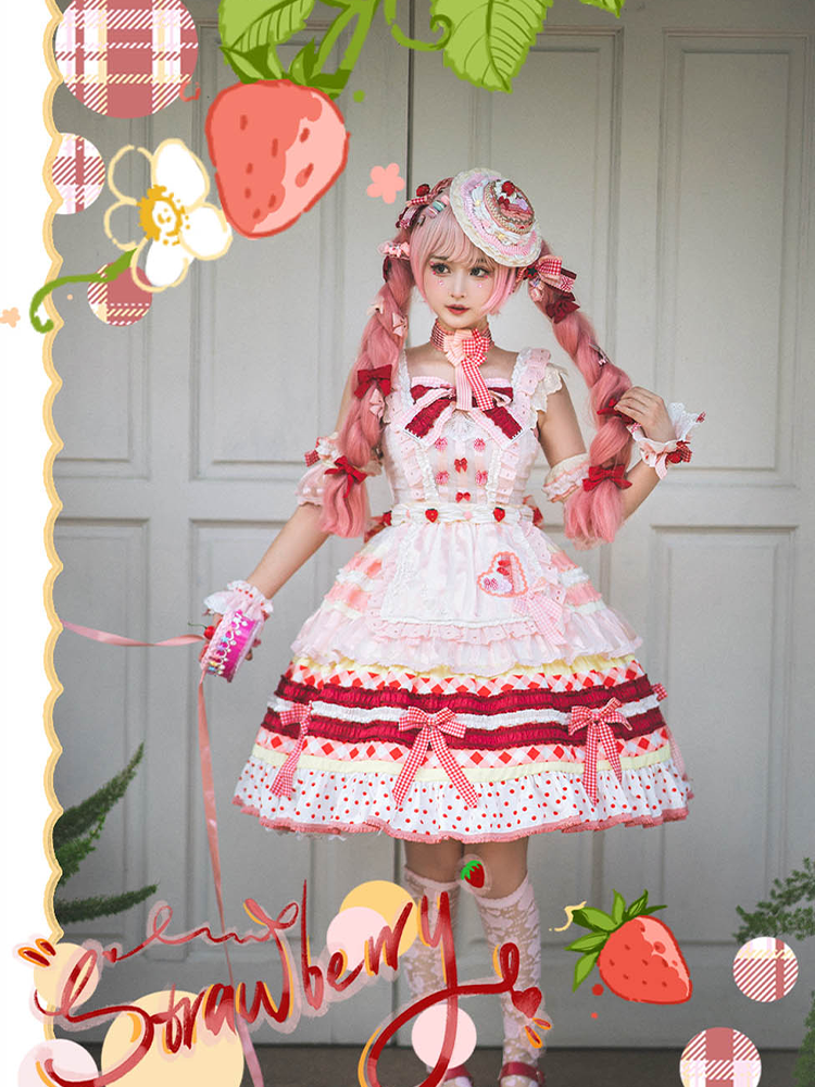 JSK Full Set ♥Pre-order♥Strawberry Cake ♥Sweet Lolita Dress