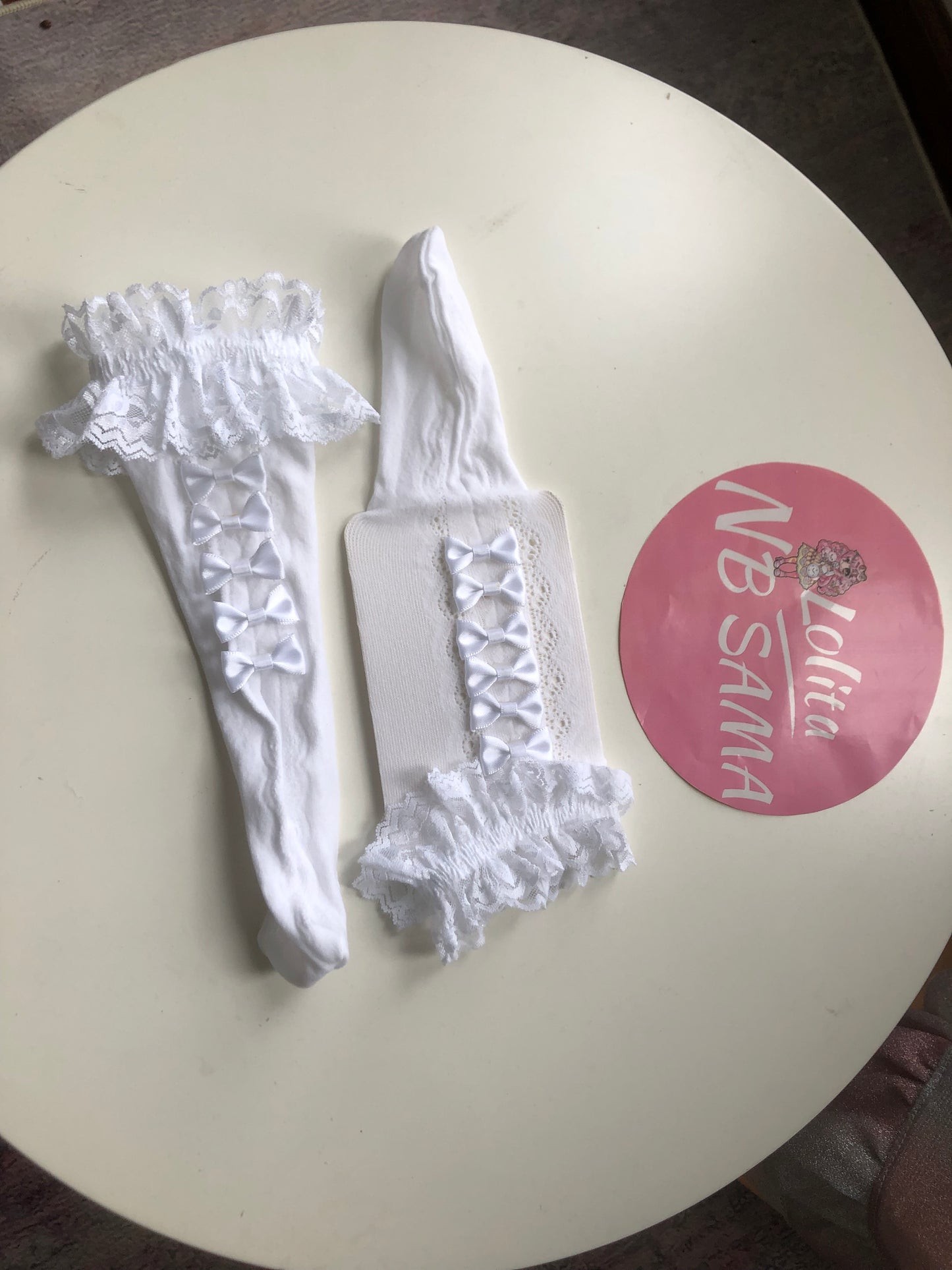 White Lace Lolita Short Socks