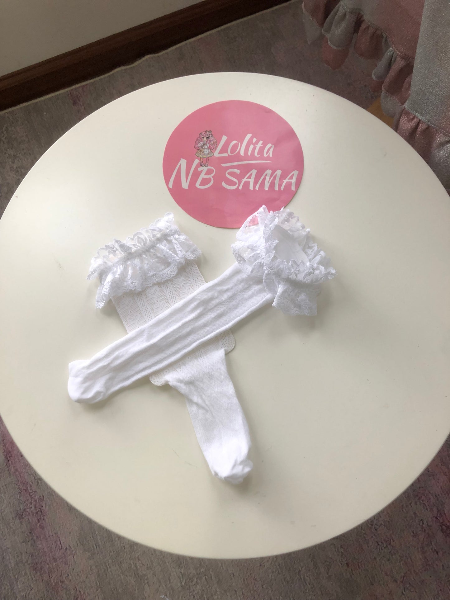 Lace-trimmed Lolita Stockings