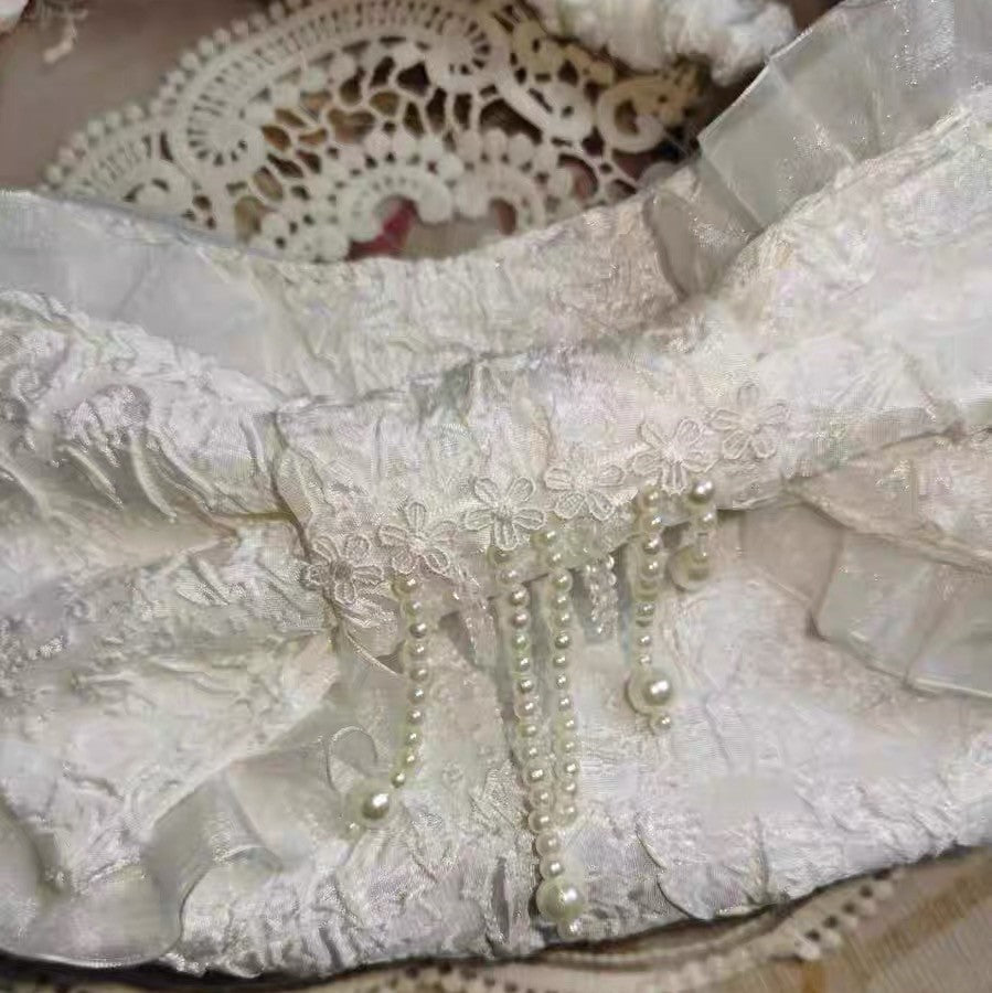 Lolita Sweet Pearl Lace Bowknot Carrying Bag