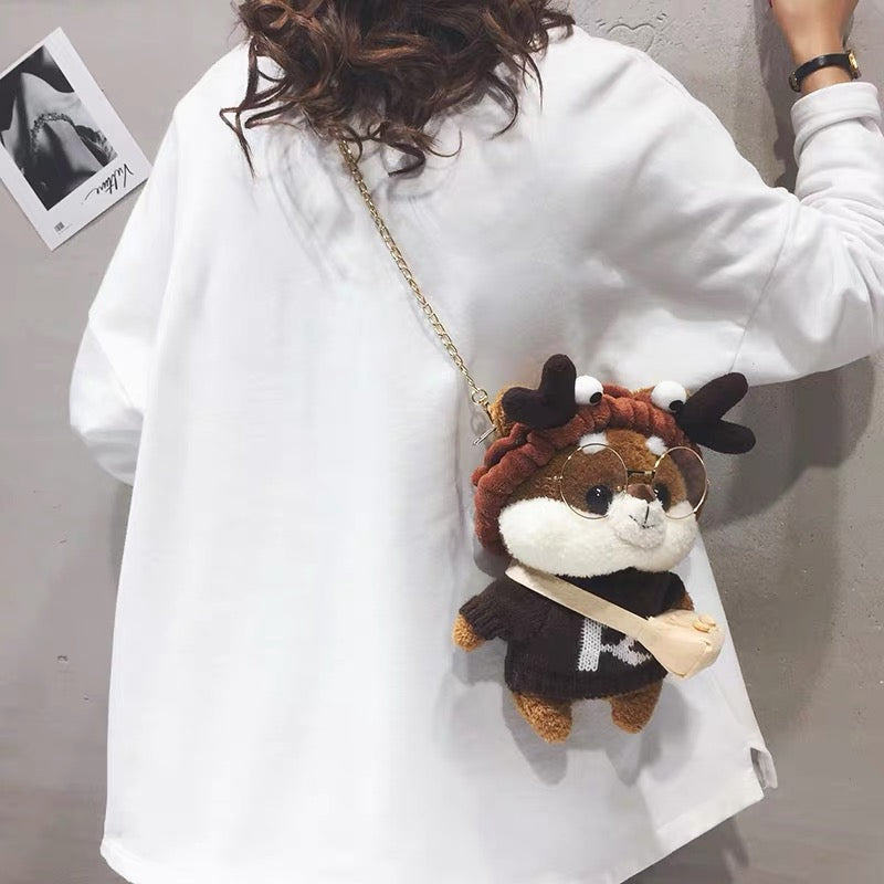 Cute Lolita Deer In-The-Way-To-School Crossbody Bag