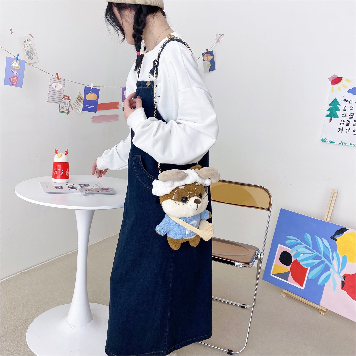 Cute Lolita Deer In-The-Way-To-School Crossbody Bag