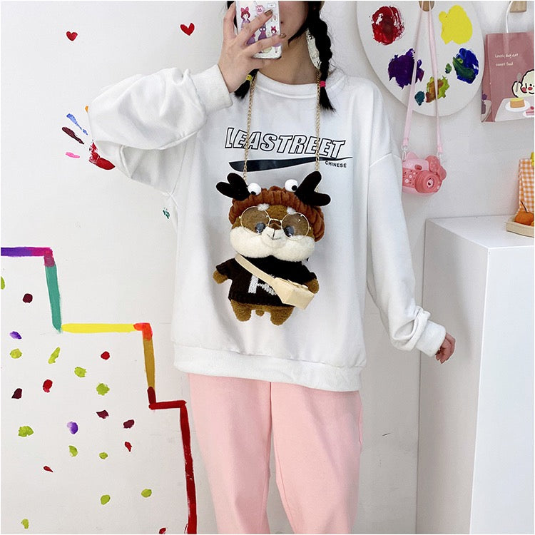Cute Lolita Deer In-The-Way-To-School Crossbody Bag