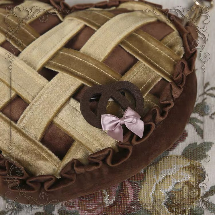 Velvet 3-D Fruit Pie Elegant Lolita Crossbody Bag by Star Box