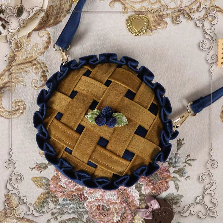 Velvet 3-D Fruit Pie Elegant Lolita Crossbody Bag by Star Box