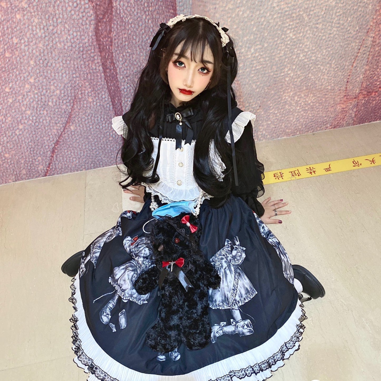 Gothic Dark Series Bear Cross-Body Bag