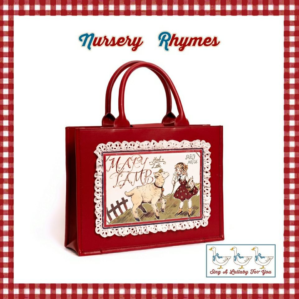 Lullaby Red Lolita High-Capacity Handbag
