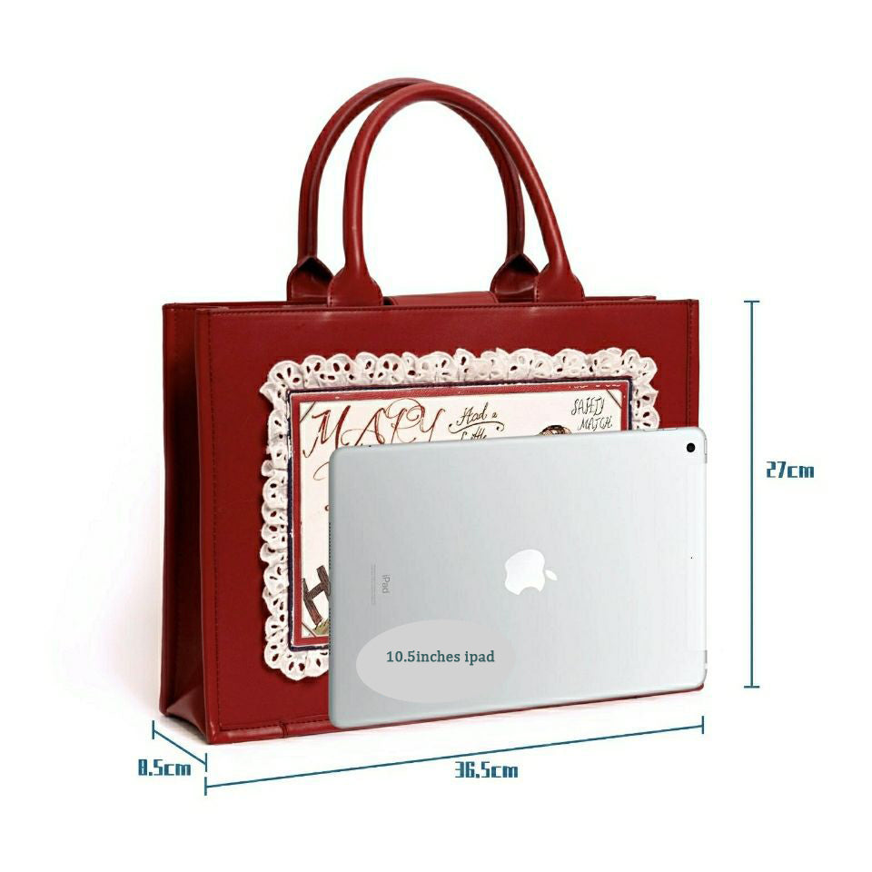 Lullaby Red Lolita High-Capacity Handbag