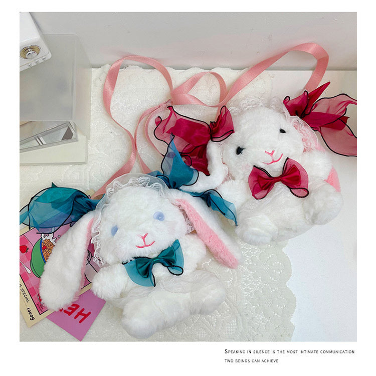 Cute Rabbit Solid Ribbon Hair Band Lolita Cross-body Bag