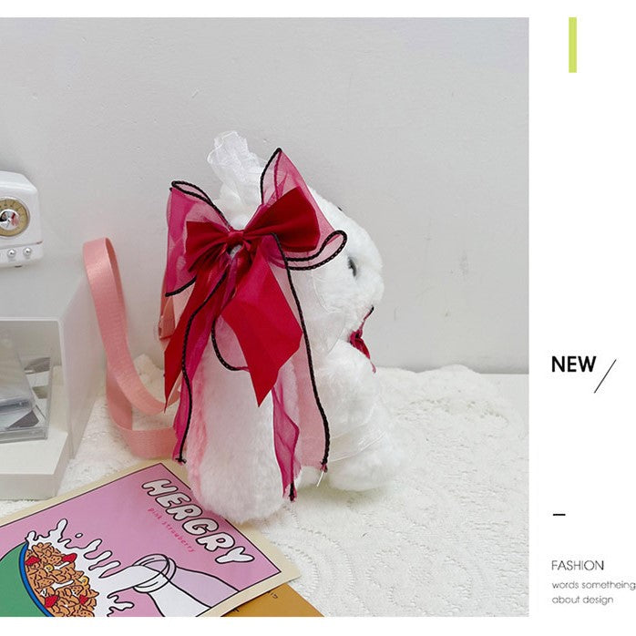 Cute Rabbit Solid Ribbon Hair Band Lolita Cross-body Bag