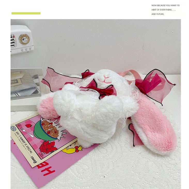 Cute Rabbit Solid Ribbon Hair Band Lolita Cross-body Bag